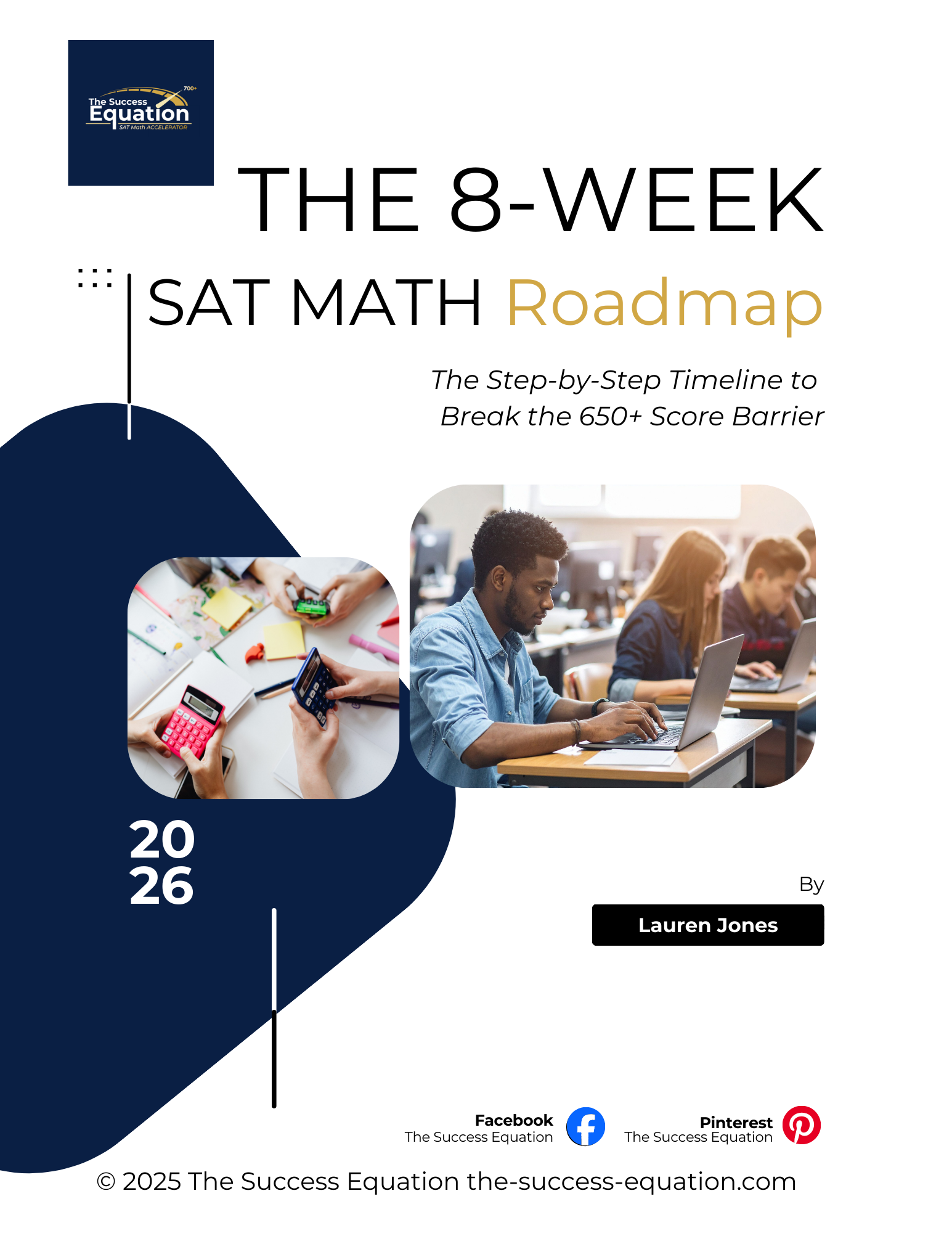 The 8-Week SAT Math Roadmap book cover by Lauren Jones